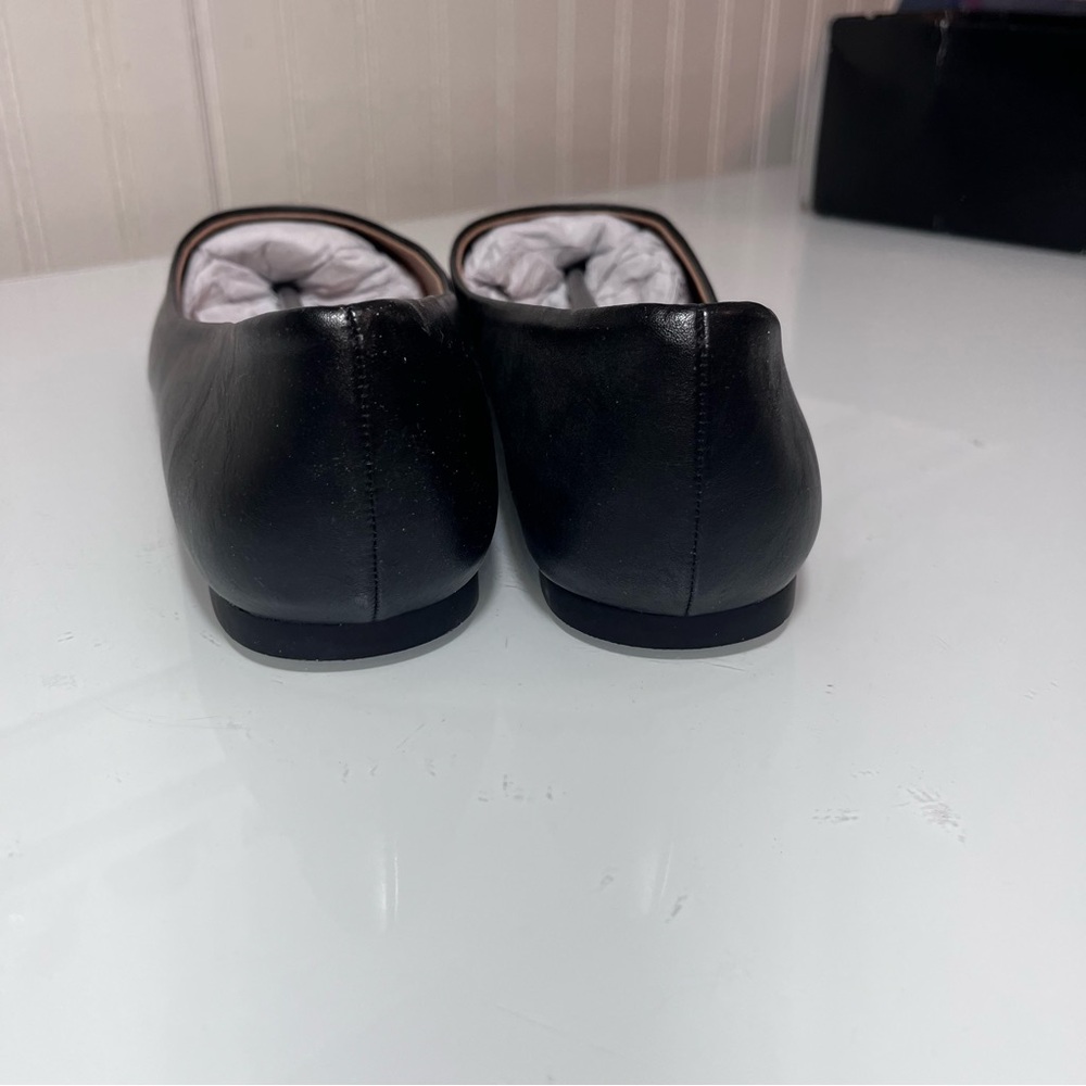 Lane Bryant Black Pointed Toe Dream Cloud Ballet Flats Faux Leather Size 10W New - Picture 9 of 11